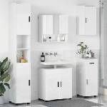 vidaXL Комплект мебели за баня 5 бр. Бял гланц 61 x 35 x 64 см (3392997)