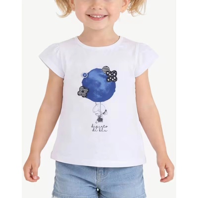 Chicco Girls Tee White/Blue