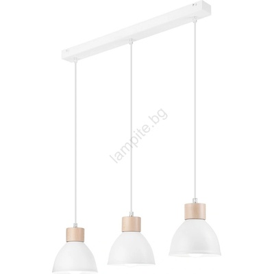 LAMKUR Пендел NICO 3xE27/60W/230V бял (LA42107)
