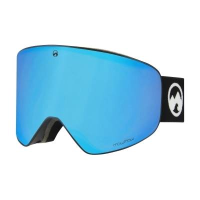 MowMow Маска за ски и сноуборд MowMow Stealth фотохроматична LuxaLens с черна рамка и синя плака (MMG-PC1)