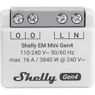Shelly Смарт измервател на енергия Shelly - EM Mini Gen4, 16A, сив (3800238070823)