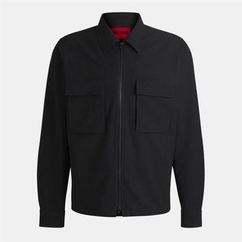 Hugo Men's Eselio Red Overshirt - Black 001