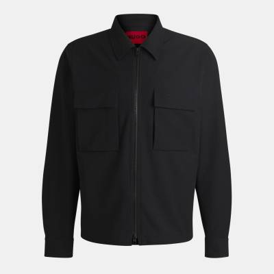 Hugo Men's Eselio Red Overshirt - Black 001