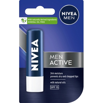 Nivea MEN Балсам за устни Active Care Балсам за устни 4, 8gr