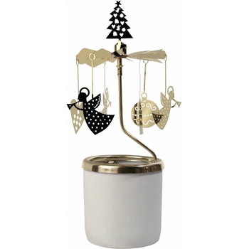 Pluto Design Rotujúci svietnik Gold and Ceramic