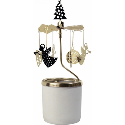 Pluto Design Rotujúci svietnik Gold and Ceramic