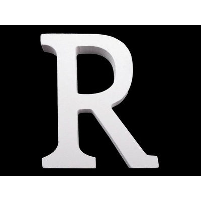 Drevená dekorácia písmená abecedy Písmeno: "R"