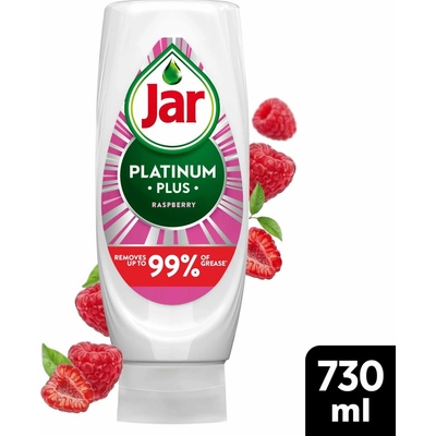 Jar Platinum Plus prostriedok na umývanie riadu Malina 2 x 730 ml