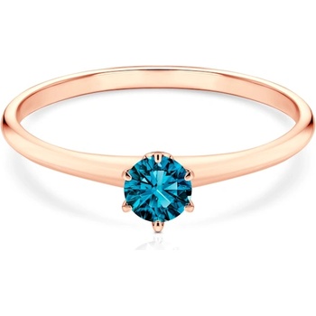 SAVICKI Годежен пръстен The Journey: розово злато, син диамант
