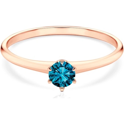 SAVICKI Годежен пръстен The Journey: розово злато, син диамант