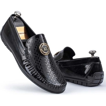 Alexander garcia Мъжки мокасини от естествена кожа - Черни 20230321071 (371112_Черно)