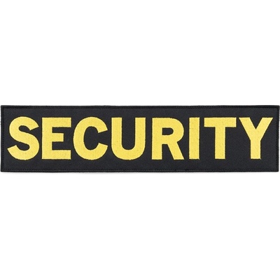 NAVYS Nášivka SECURITY velká ČERNÁ se žlutou nití VELCRO