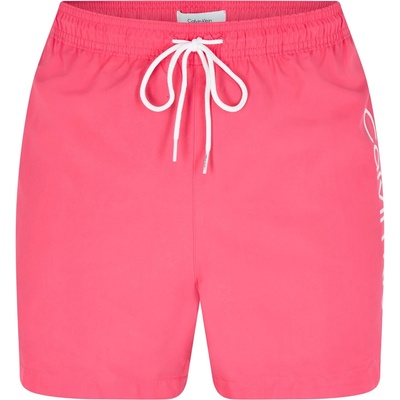 Calvin Klein Бански гащета Calvin Klein Large Logo Swim Shorts - Pink Flash