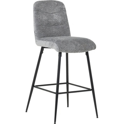 Carmen Бар стол Carmen ALFORD, до 100кг, дамаска, праховобоядисана метална база, светлосив (bt-3521323)