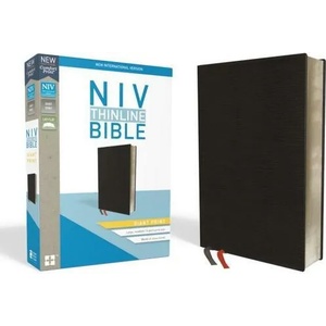 NIV, Thinline Bible, Giant Print, Bonded Leather, Black, Red Letter Edition | Zondervan (ISBN: 9780310448594)