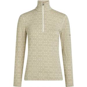 Icebreaker Дамско мериносово термобельо Icebreaker Women's Merino 260 Oasis L/S Half Zip Alpine Geo Merino base layer - Undyed / Cumin / J - размер XL (115-2827-0215)
