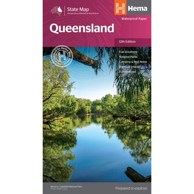 mapa Queensland state 1:2,5 mil. + centrum Brisbane HEMA