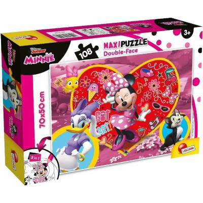 Lisciani Oboustranné MAXI Minnie s omalovánkou 108 dílků