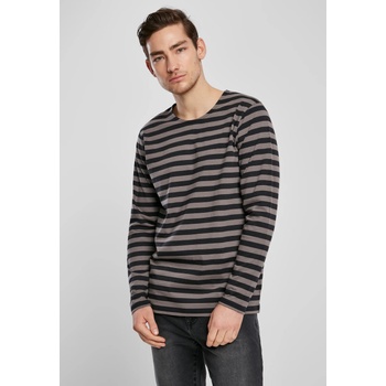 Urban Classics Мъжка блуза в черно и бежово Urban Classics Regular Stripe LS UB-TB3801-02741 - Бежов, размер XXL