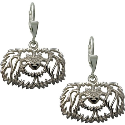 Strieborne Tlapky Pekingský palácový psík strieborné náušnice 308