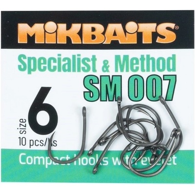 Mikbaits Specialits & Method SM 007 Hook veľ.6 10 ks