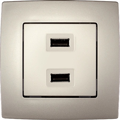 ELMARK City usb ДВОЕН КОНТАКТ ШАМПАНСКО МЕТАЛИК (190752)