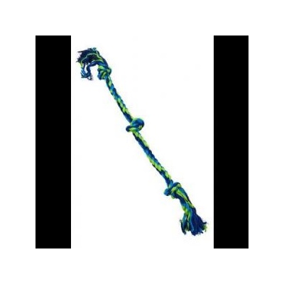 BUSTER Dent.Rope 3 uzly modrá limet.91 cm