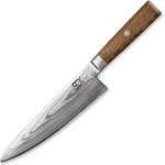 Dellinger Нож на готвача COCOBOLO JUICE WHITE DAMASCUS 21 см, кафяв, Dellinger (DNGRDCKBJCH8)