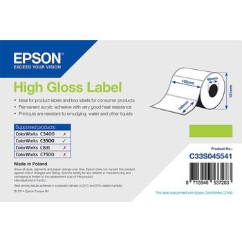 Epson High Gloss Label (C33S045541)