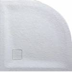 Inter Ceramic Полукръгла композитна душ корита Inter Ceramic 90x90 см, бяло матово покритие (90V RS-1)