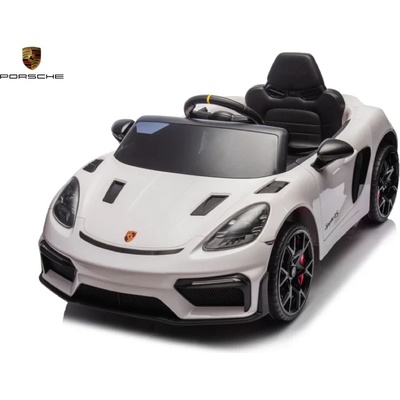 ROLLZONE Porsche Spyder RS 12V - Детска акумулаторна кола, Бяла, EVA гуми (7212-white)