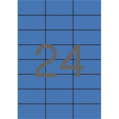Etikety, 70x37 mm, farebnés, APLI, modré, 2400 etikiet bal