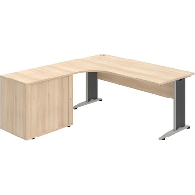 OFFICE PRO s.r.o. Kancelársky stôl pracovný, zostava pravá - CE 1800 60 HR P, agát