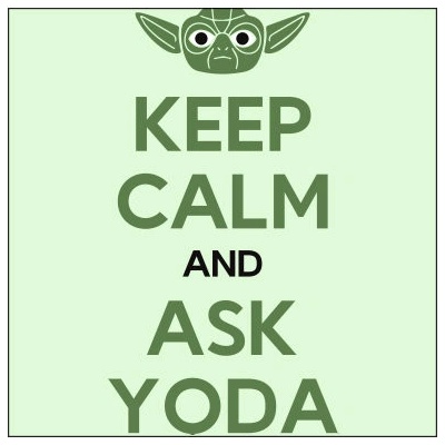 Plakát čtverec Ikea kompatibilní Keep calm and ask yoda