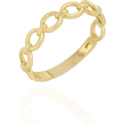 Lillian Vassago Zlatý prsten s motivem řetězu LLV31 GR010