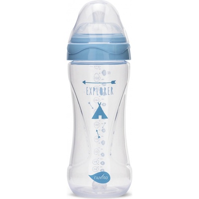 Nuvita lahvička Mimic Transparent blue 330ml