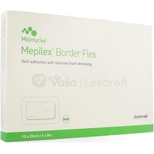 Mepilex Border Flex 15 x 20 cm samolepivé krytie z mäkkého penového silikónu 5 ks