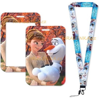 Šňůrka na krk 23661 s cedulkou Frozen, Ledové království, ANNA a OLAF