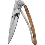 DEEJO 9cc202 tattoo brown camo / Ултралеко джобно ножче с алуминиева дръжка (9cc202)