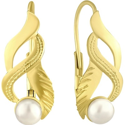 SILVEGO zlaté s pravou perlou SILVEGOB30319