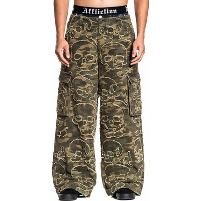 AFFLICTION SKULL CAMO zelené 110XW116-GRCA