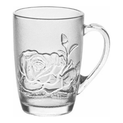Pekda Hrnček sklenený ruža 415 ml