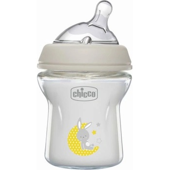 Chicco Бебешка бутилка стъкло Natural Feeling 150 мл неутрална 0м+