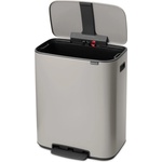 Brabantia Светлосиво стоманено кошче за боклук с педал 60 l Bo - Brabantia (255083)