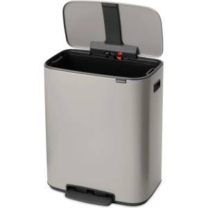 Brabantia Светлосиво стоманено кошче за боклук с педал 60 l Bo - Brabantia (255083)