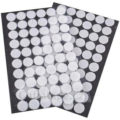 Suchý zip háček + plyš samolepicí,kolečko průměr 15mm, balení 60 párů, bílá
