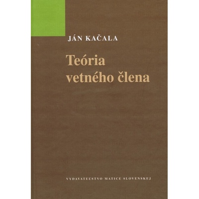 Teória vetného člena - Ján Kačala