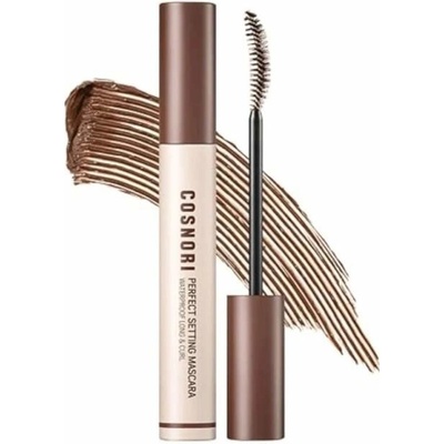 Cosnori Perfect Setting Mascara Waterproof Long & Curl 02 Cozy Brown hnědá prodlužující řasenka, 7ml