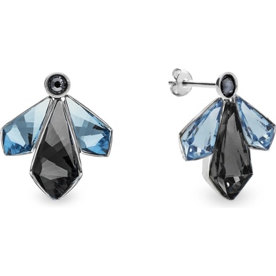 Spark šedo-modré se Swarovski Elements Falena KDF47313SNAQ Silver Night