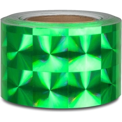 Hologramová samolepicí páska motiv 4 čtverce - šíře 10cm - zelená